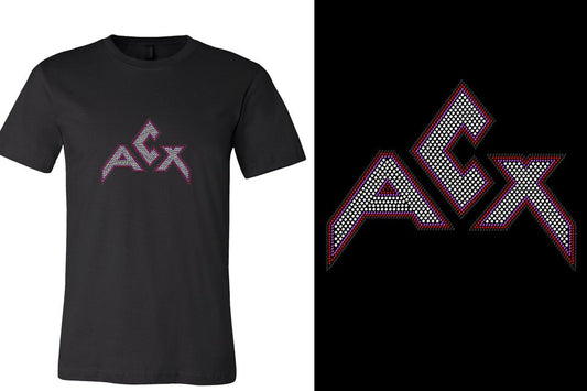 Rhinestones ACX Gym - Red White Purple Black Unisex t-shirt