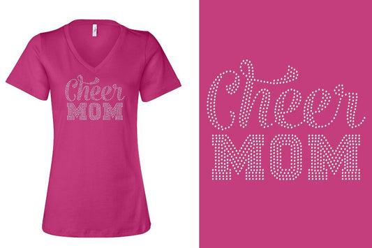 Rhinestones ACX Gym - Cheer Mom Women's Relaxed V-Neck