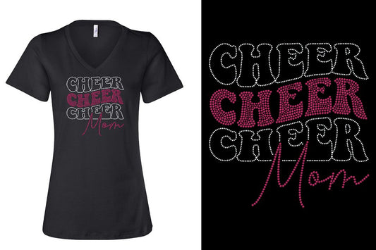 Rhinestones ACX Gym - Cheer Mom Women's Relaxed V-Neck